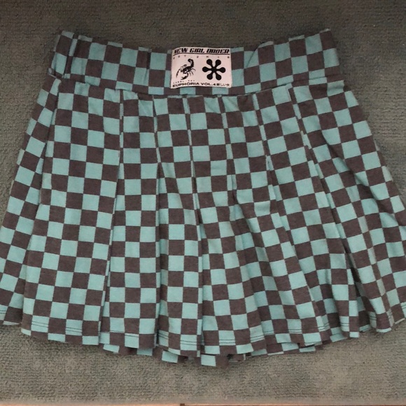 NEW girl ORDER Checkered Pleated Mini Skirt Size-S - Picture 5 of 5
